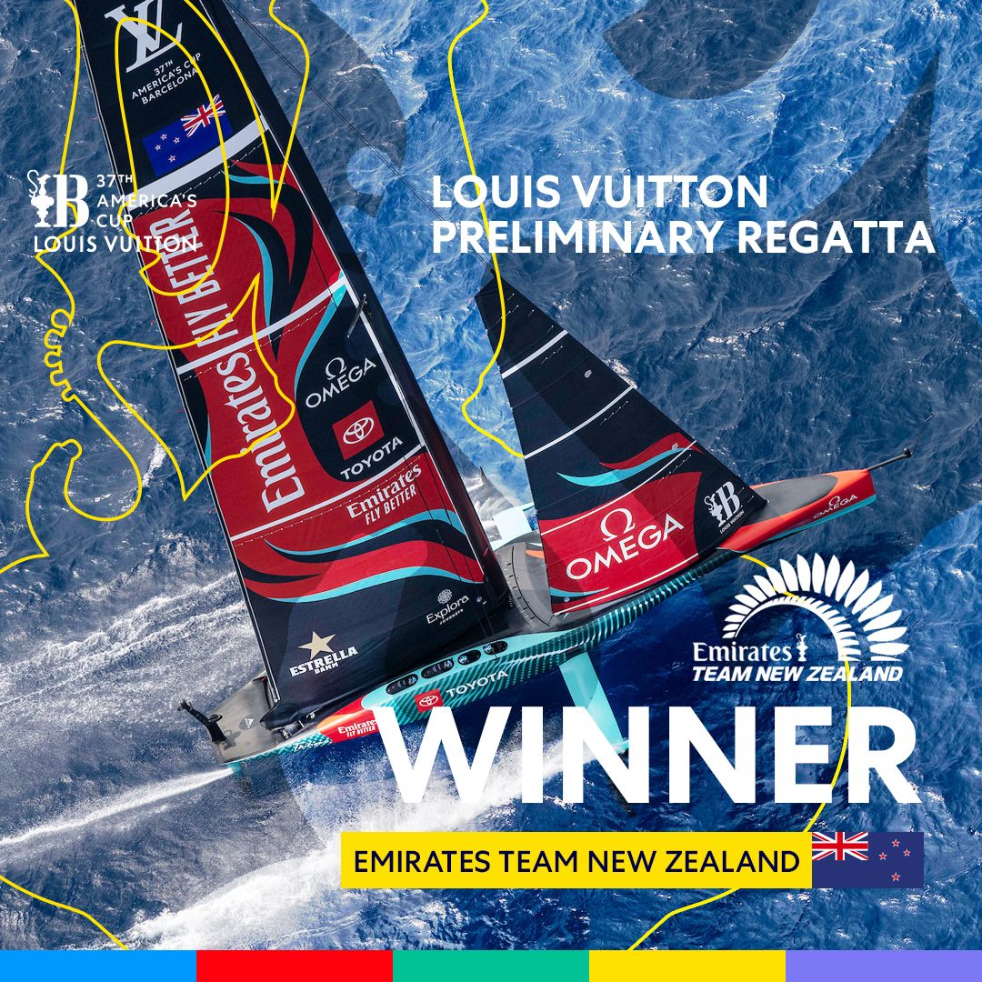 Das Emirates Team New Zealand gewinnt die Barcelona-Vorregatta