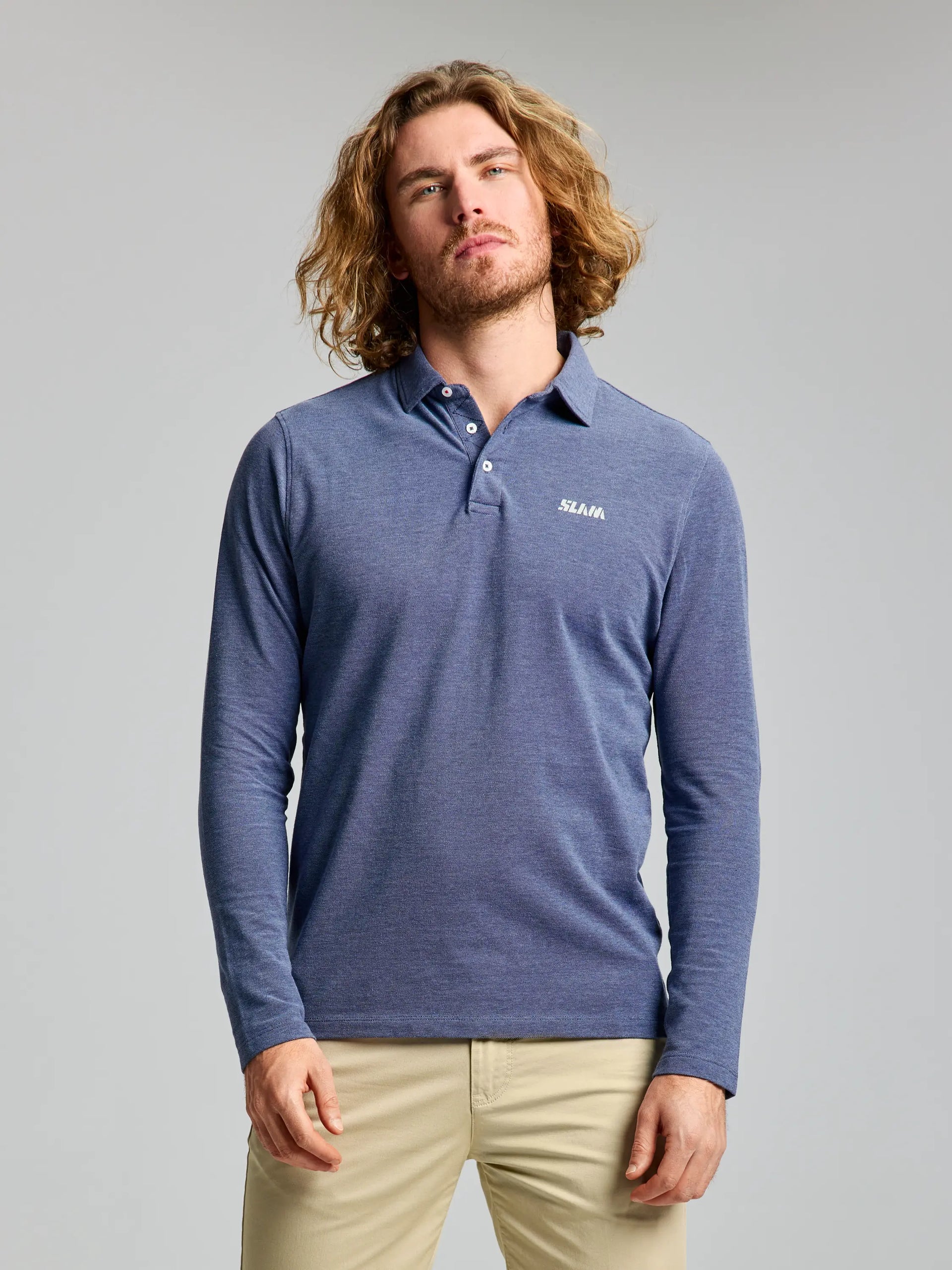 Lightweight long sleeve polo best sale