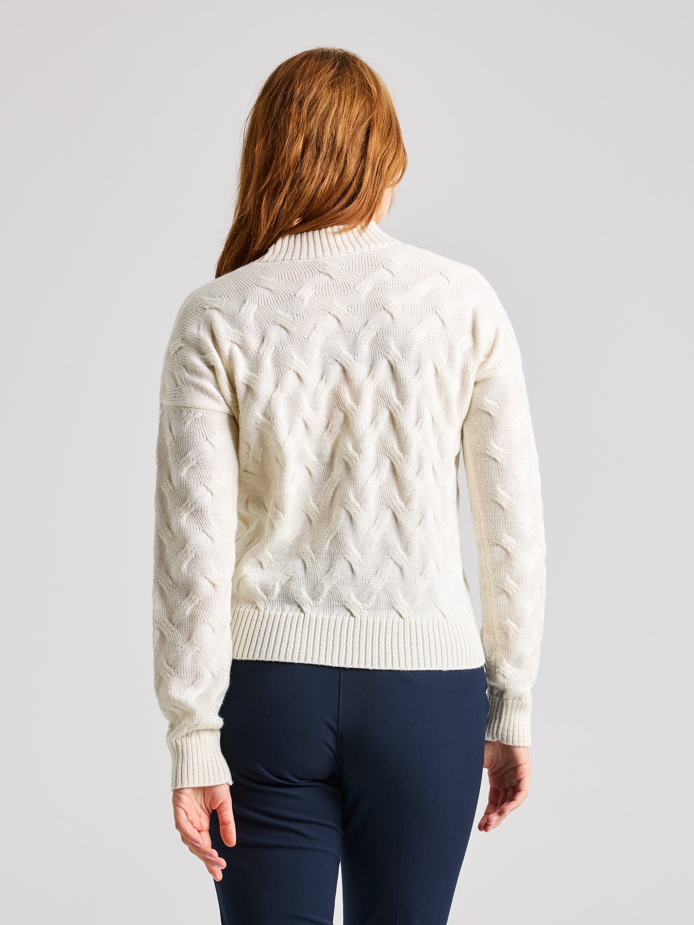 Cream cable jumper womens online